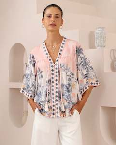 Oasis Palm Blouse