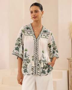 Clothing: Nessa Palm Blouse