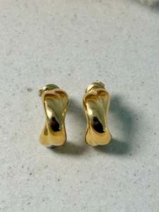 Earrings 1: Crossover Hoop Studs