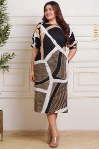 women-midi-batik-dress: Aura dream batik designer dress