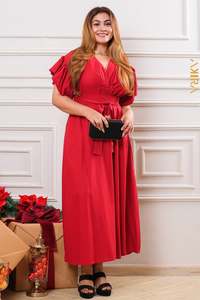 women-maxi-dress: Crystal bloom festive dress