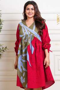 women-short-batik-dress: Lily Dune Batik Designer Dress