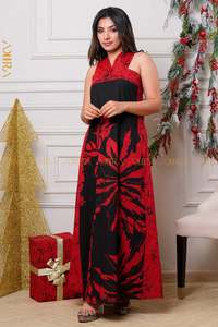 women-maxi-batik-dress: Ruby flowery batik dress