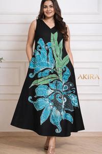 women-maxi-batik-dress: Malti Batik Dress