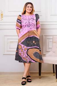 women-short-batik-dress: Aziora batik designer dress