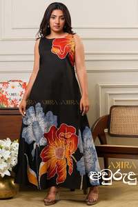 women-maxi-batik-dress: 𝐃𝐚𝐫𝐤 𝐟𝐥𝐨𝐫𝐚 𝐛𝐚𝐭𝐢𝐤 𝐝𝐫𝐞𝐬𝐬