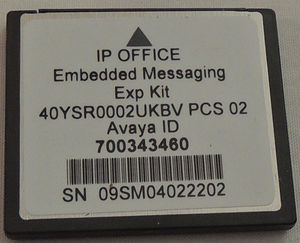 Telephone System Components: Avaya 406/IP500 V1 embedded voicemail card
