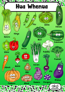 Poster Set A - Hua Whenua (Vegetables)
