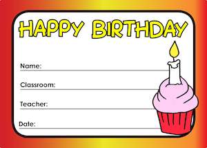 Certificate - Happy Birthday Style 1