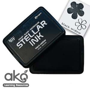 Ink Pads: Ranger Stellar Ink - Black Widow Black Ink Pad