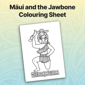 Māui and the Jawbone Colouring Sheet