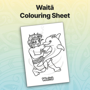 Waitā Colouring Sheet