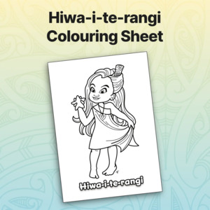 Hiwa-i-te-rangi Colouring Sheet
