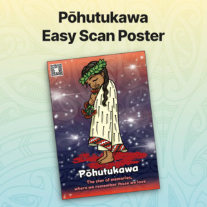 Ece Matariki Posters: Pōhutukawa Easy Scan Poster