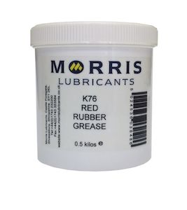 Morris K76 Red Rubber Grease 500gm (tub) - Aktron