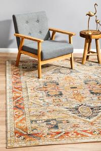 Orange: Artin Power Loomed Rust Rug