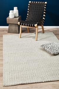 Studio: Sasha corina Woven Wool Grey White Rug