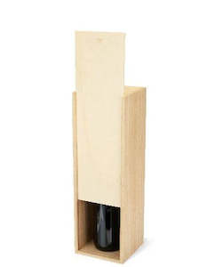 Wine: Wooden wine  gift box with sliding lid (for 1500ml magnum wine bottle)