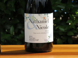 Personalised Wine: Personalised Wedding Wine - Blue