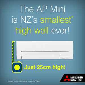 Mitsubishi Electric AP20 MSZAP MINI – NEW ZEALANDS SMALLEST HEATPUMP