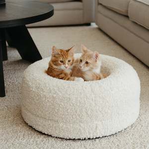 NEW: Cat Bed Bouclé Memory Foam