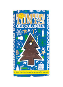 Food And Coffee: Tony's Chocolonely Dark Chocolate Mint Candy Cane - Limited edition