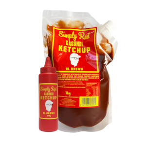 Al Brown: Simply Red Kasundi Ketchup Bottle & Pouch Combo