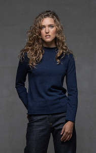 IN-LINE: 12GG BRUSHED MERINO FUNNEL NECK PULLOVER