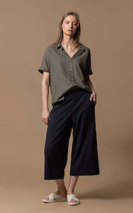 Womens Trouser: WOOL BLEND CULOTTES