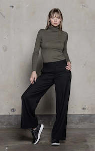 Autumn Winter: WOOL FLANNEL WIDE LEG TROUSER