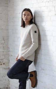 Mens: 3GG LAMBSWOOL TWEED CREW
