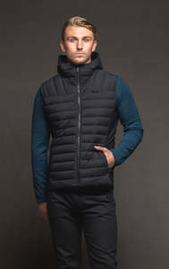 HYBRID HOODED DOWN VEST