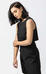 WOOL BLEND SHIFT DRESS - CLEARANCE