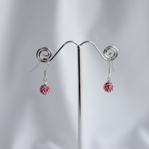 Products: Crystal 'disco ball' Pink Earrings