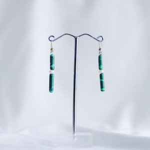 Malachite and Pearl Earrings