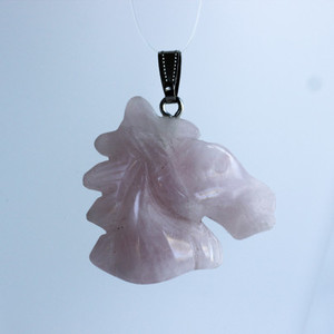 Products: Rose Quartz Horse Pendant