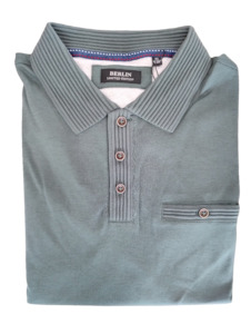 Berlin Mercerised Short Sleeve Polo Shirt Green