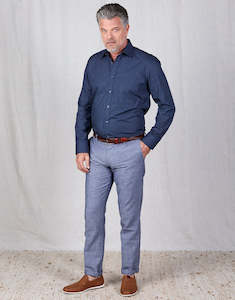 Trousers Dress: Rembrandt Enz Indigo Check Trouser