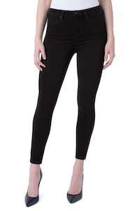 Liverpool: Liverpool Abby High Rise Ankle Skinny Black Rinse Jeans