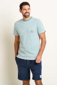 Brakeburn: Brakeburn Blue Stripe Pocket T-Shirt