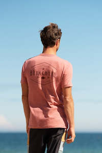 Brakeburn Salmon Pink Men's Custom Short Sleeve T-Shirt