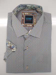 Scoop George Cream Short Sleeve Shirt