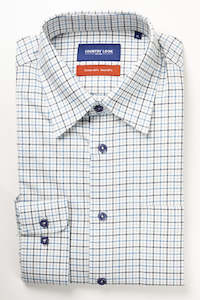 Country Look Blue and Black Check Long Sleeve Shirt