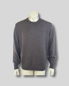 Silverdale Knitwear: Silverdale Chestnut Ribbed Pattern Crew Jumper