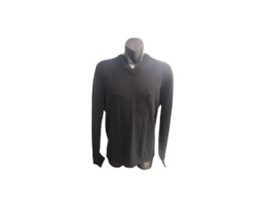 Silverdale Ribbed Front V Neck Jumper