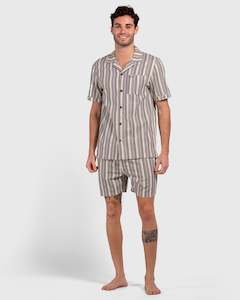 Coast: Coast Sand Navy Stripe Coastal Shorty Pyjamas