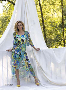 Maloka: Maloka Sous Les Tropiques Corola Dress with Shoulder Straps