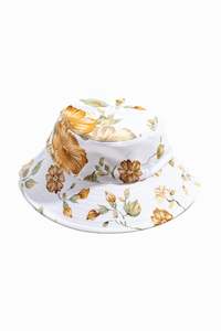 Stilen White Floral Bucket Hat