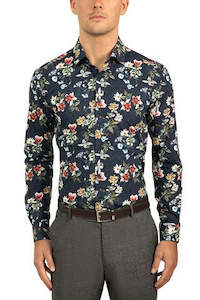 Gibson: Gibson Motion Dark Blue Denim Long Sleeve Shirt