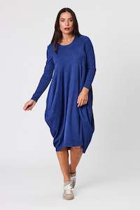 Blackstone: Blackstone Cobalt Cord Knit Bubble Dress